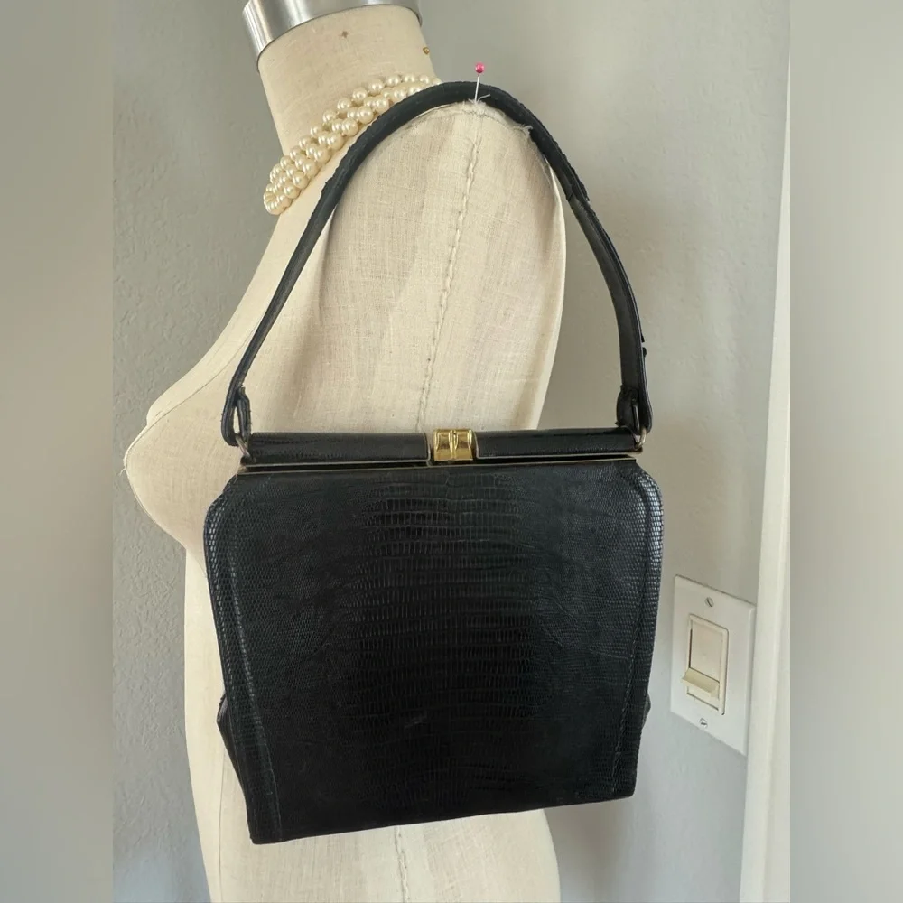 Vintage Lizard Handbag Expandable - Picture 9 of 12